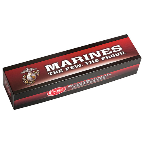 Grooved Leather USMC® Knife with Leather Sheath - Image 5