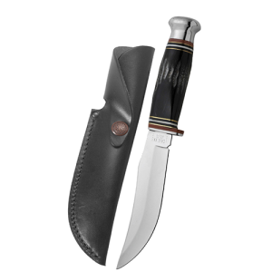 Buffalo Horn Hunter w/Leather Sheath - BH23-5 SS