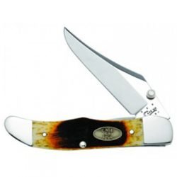 Sawcut Antique Bone Mid Folding Hunter w/Clip