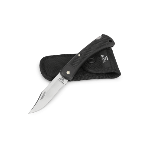 0110BKSLT 110 Folding Hunter LT Black One-Piece Handle 420HC - Image 2