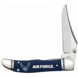 U.S. Air Force Embellished Smooth Navy Blue Synthetic Kickstart Mid-Folding Hunter Pocket Clip SS