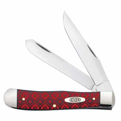 Smooth Navy Blue Synthetic Red Western Pattern Trapper