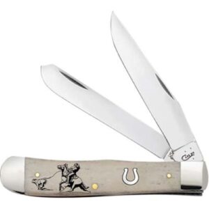 Smooth Natural Bone Horseshoe Shield Cafe Roper Trapper