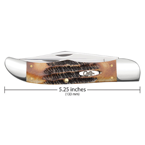 Case 6.5 BoneStag - Folding Hunter 6.5265 SS w/Leather Sheath - Image 3