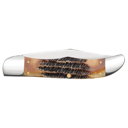 Case 6.5 BoneStag - Folding Hunter 6.5265 SS w/Leather Sheath - Image 5