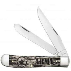 U.S. Army Embellished Smooth Natural Bone Trapper 6254 SS