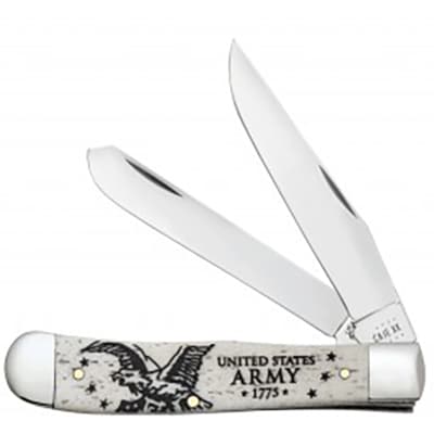 U.S. Army Embellished Smooth Natural Bone Trapper 6254 SS