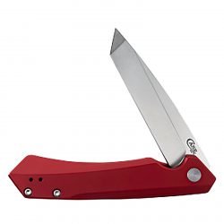Kinzua EDC- Red Anodized Aluminum - Tanto Blade