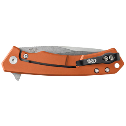 Orange Anodized Aluminum W/Black G-10 Inlay Marilla S35VN) - Image 3