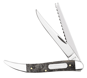 Gray Birdseye Maple - Smooth Fishing Knife 720094F SS