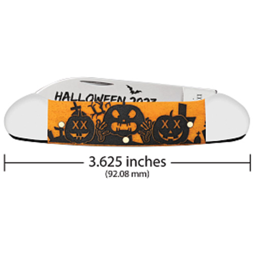 Smooth Persimmon Orange Bone Canoe 62131 SS w/Halloween Artwork - Image 2