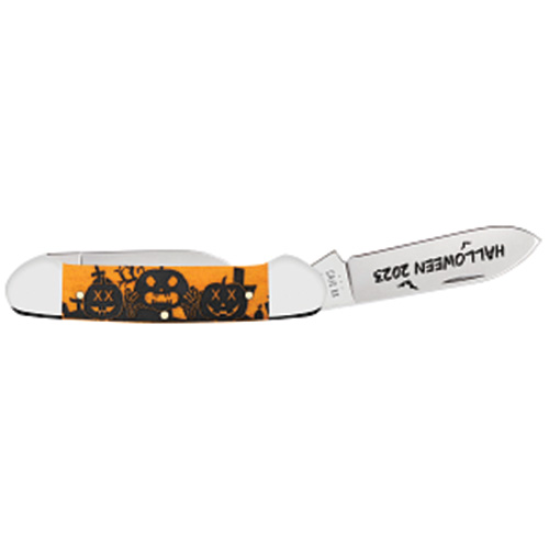 Smooth Persimmon Orange Bone Canoe 62131 SS w/Halloween Artwork - Image 4