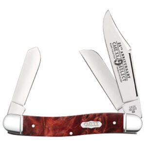 CASE XX SELECT Red-Orange Maple Burl Smooth Stockman 7347SS Fluted