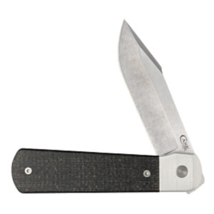 BRIDGELINE Smooth Black Burlap Micarta Longhouse LONGHOUSE CPM20CV