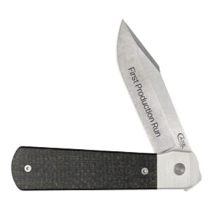FPR Longhouse Smooth Black Burlap Micarta Longhouse LONGHOUSE CPM20CV
