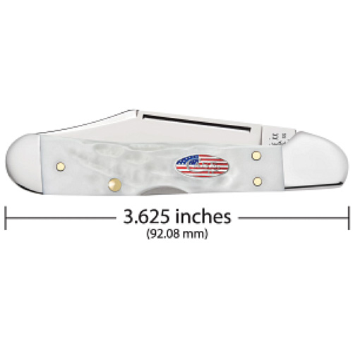 Jigged Rough White Synthetic Mini CopperLock 61749L SS - Image 2