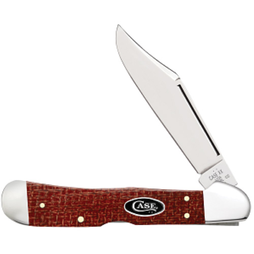 Dark Red Burlap Micarta® Smooth CopperLock® 101549L CS