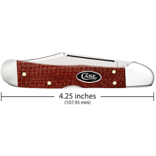 Dark Red Burlap Micarta® Smooth CopperLock® 101549L CS - Image 2