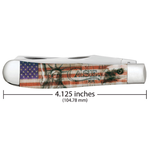 Case Patriotic CCI White Synthetic - Smooth Trapper 4254 SS - Image 2