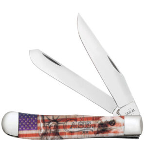 Case Patriotic CCI White Synthetic - Smooth Trapper 4254 SS
