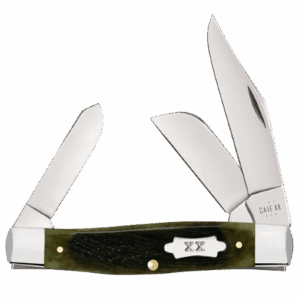 Olive Green Bone - Sawcut Jig Large Stockman 6375 SS