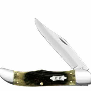 Olive Green Bone - Sawcut Jig Folding Hunter 6165 SS