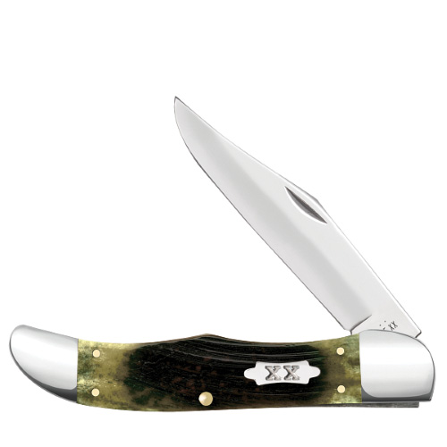 Olive Green Bone - Sawcut Jig Folding Hunter 6165 SS
