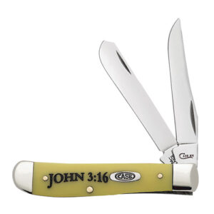 Religious Yellow Synthetic Smooth Mini Trapper 3207 SS John 3:16