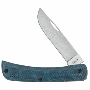 Blue Denim Canvas Laminate W/White G-10 Sm XR Sod Buster Jr XR10137