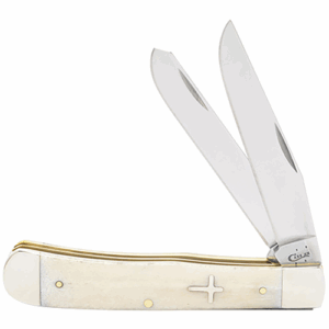 Smooth Natural Bone Cross Shield Trapper 6254 SS