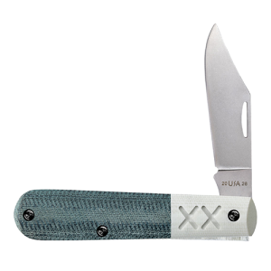 Blue Denim Canvas Laminate W/White G-10 Sm XR Barlow XR101009 1/2