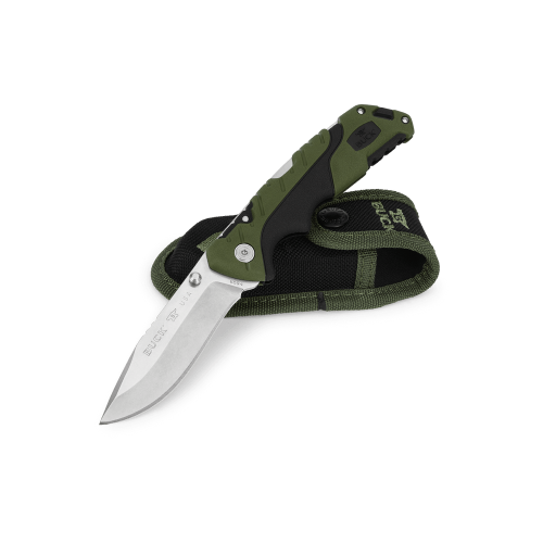 0659GRS Pursuit Large Folder, Black/Green Molded Handle - Image 2