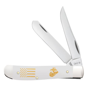 13213 USMC White Synthetic Smooth Mini Trapper 4207 SS