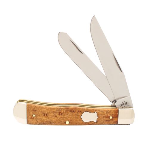W32890 Smooth Gold Birdseye Maple Trapper With Badge Shield