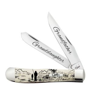 WAWTC54GD Smooth Natural Bone Grandfather Granddaughter Trapper