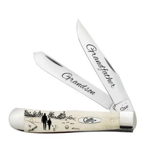 WAWTC54GS Smooth Natural Bone Grandfather Grandson Trapper