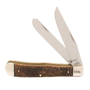 Smooth Antique Bone Sculpted Tooled Trapper 6254 SS